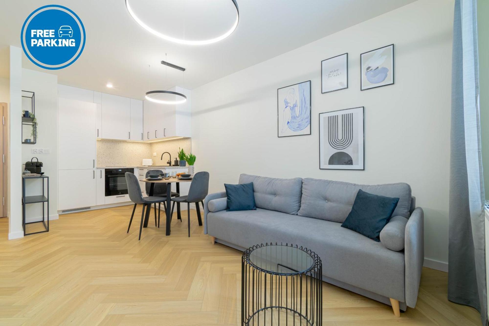 Apartment Blue Ceglana - Free Parking - Self Check-in *